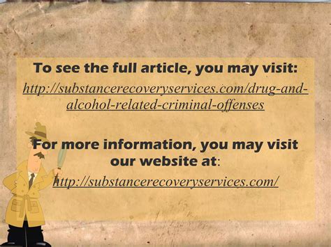 Crimes involving drugs and alcohol | PPT | Crime & Harmful Acts to