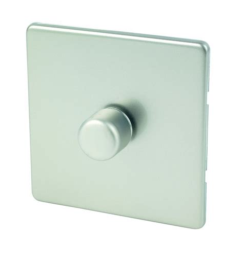 Varilight 2 Way Single Satin Silver Effect Led Dimmer Switch