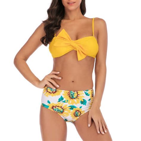 Gm Custom High Waist Floral Print Bikini Lingerie Pieces Sexy Swimwear Bikini And Bikini