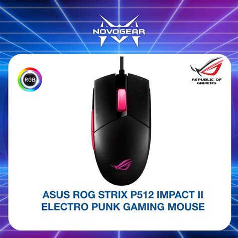 Asus Rog Strix P512 Impact Ii Electro Punk Gaming Mouse Shopee Malaysia