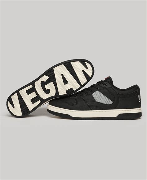 Mens Vegan Jump Low Top Trainers In Black Superdry Uk