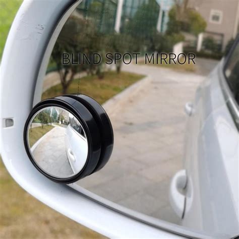 1 Pair Car Blind Spot Mirrors Adjustable Round Convex Blindspot Parking