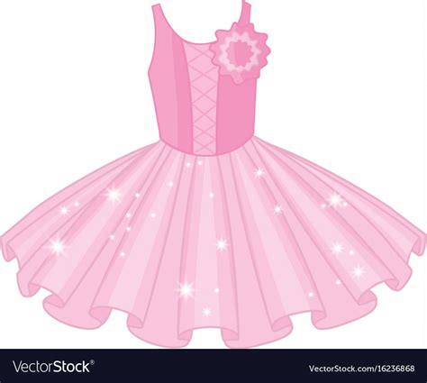 Soft pink ballet tutu dress vector image on VectorStock | Dress vector ...