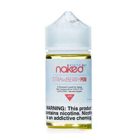 Naked Free Base Strawberry POM Menthol Lil Buddha