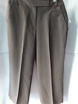 New Larry Levine Womens Gaucho Pants Size Cropped Wide Leg Brown