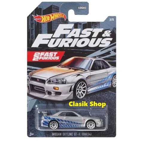 Jual HOT WHEELS NISSAN SKYLINE GT R R34 GTR FAST AND FURIOUS 2021 Rare Shopee Indonesia