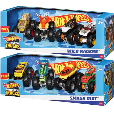 Hot Wheels Monster Trucks 164 Scale 2023 Mix 1 4 Pack Case Of 6