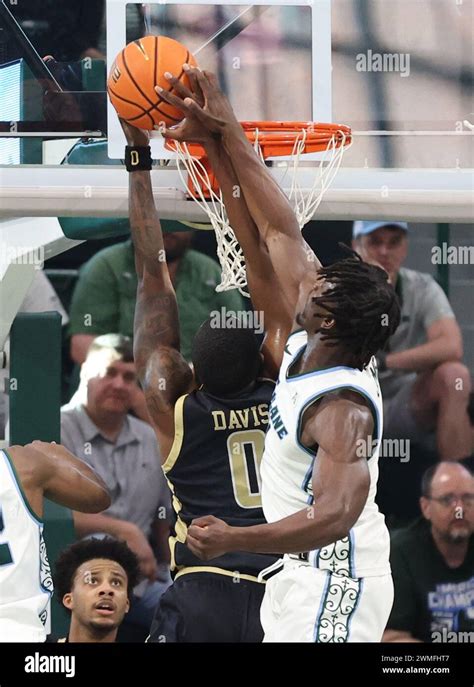 Tulane Green Wave Guard Sion James Blocks A Dunk Attempt By Uab