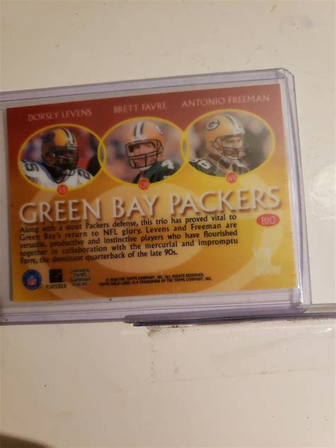 2000 Topps Gold Label Dorsey Levens Brett Favre Antonio Freeman Bullion