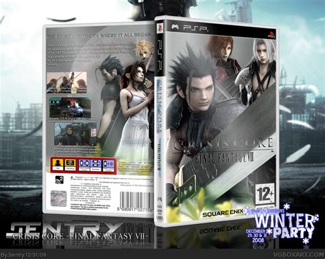 Crisis Core Final Fantasy Vii Psp Box Art Cover By Sentry