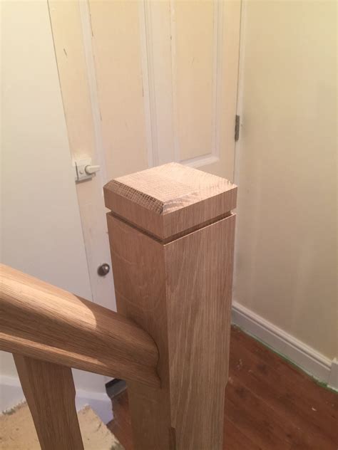 Oak Newel Post With Capping Detail Double L Ltd