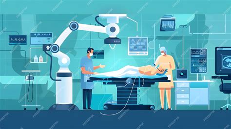 Premium Photo Robotic Surgical Assistant Collaborating With Human