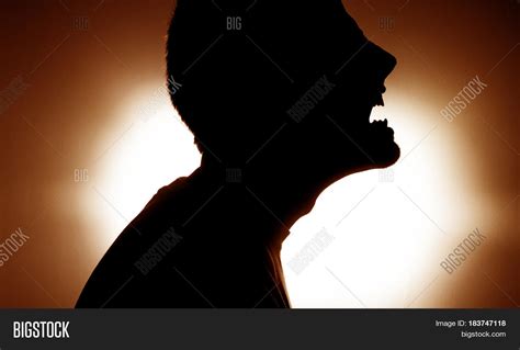 Man Yelling Silhouette