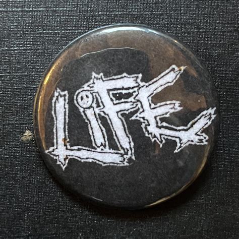 LIFE Punk Badge Life Crust Punk Hardcore Depop