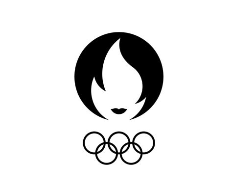 París 2024 oficial olímpico juegos logo negro símbolo resumen diseño