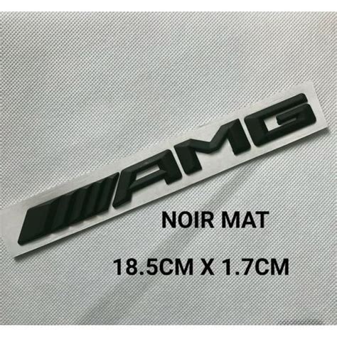 AMG Logo Mercedes NOIR Mat ABS Sticker 3D Logo Autocollant Cdiscount Auto