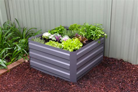 Greenlife Square Raised Garden Bed 850 X 850 X 450mm Slate Grey