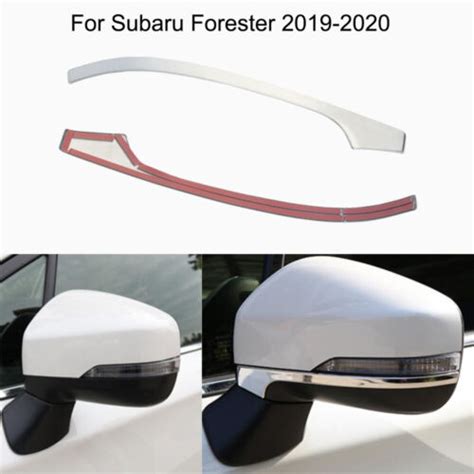 Car Chrome Rearview Side Mirror Cover Trim Strip For Subaru Forester