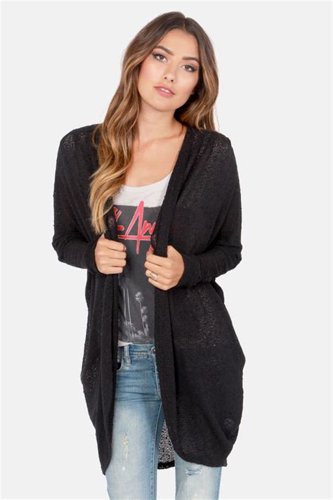 Cute Black Sweater Cardigan Sweater Knit Sweater 42 00 Lulus