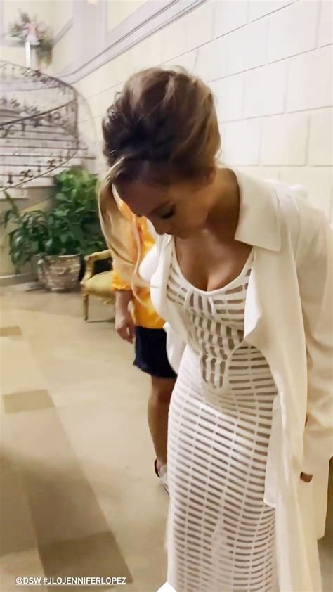 Jennifer Lopez Sexy With No Lingerie In A Sheer White Dress Photos The Fappening