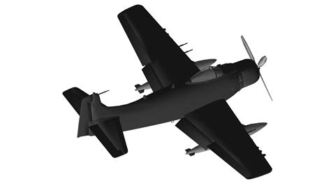 Obj File Douglas A 1 Skyraider 🛩️ ・3d Printing Template To Download・cults