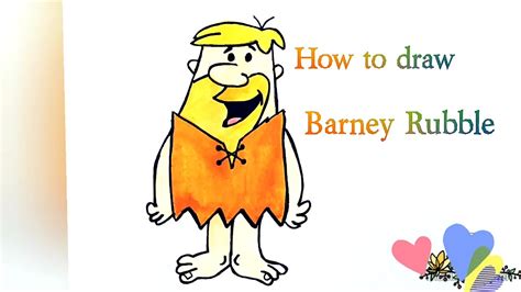 Ezdraw How To Draw Barney Rubble From The Flintstones Drawing For