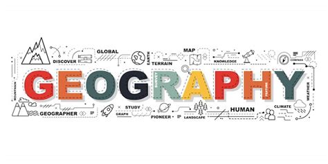 Word geography banner | Premium Vector 