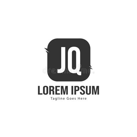 Initial JQ Logo Template With Modern Frame Minimalist JQ Letter Logo