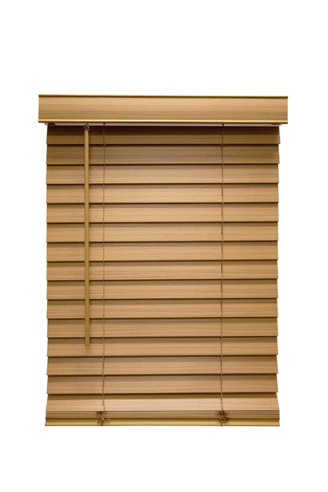 Better Homes and Garden 2" Faux Wood Cordless Window Blind, Oak, 34" W
