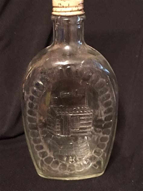 Vintage Log Cabin Bottle Old Glass Syrup Bottle Collectible Etsy Syrup Bottle Glass Log Cabin