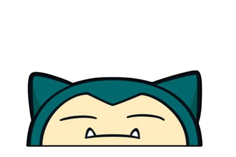 Snorlax Pokémon Peeker Sticker Decal Etsy