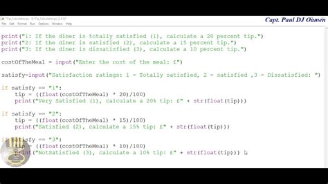 How To Create A Tip Calculator In Python Very Good Tutorial For Beginners Youtube