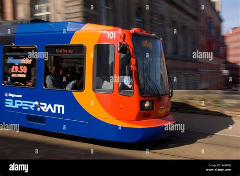 Sheffield tram train hi-res stock photography and images - Alamy