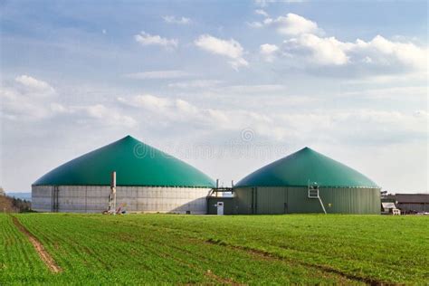 Biogas Plant And Farm Stock Image Image Of Energy European 93696597