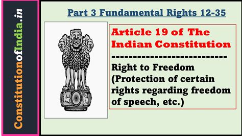 Article Of Indian Constitution Right To Freedom Constitutionofindia In