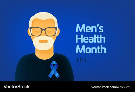 International Mens Health Month Celebrated Every Vector Image