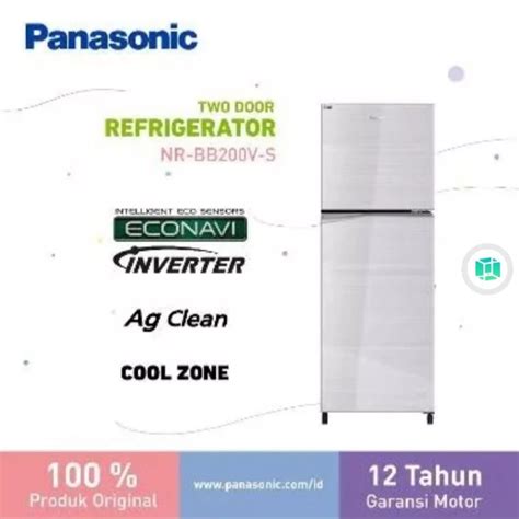 Jual Kulkas Panasonic NR BB200VS VH 2 Pintu EcoNavi Inverter Shopee