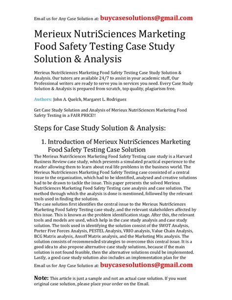 Calaméo Merieux Nutri Sciences Marketing Food Safety Testing Case