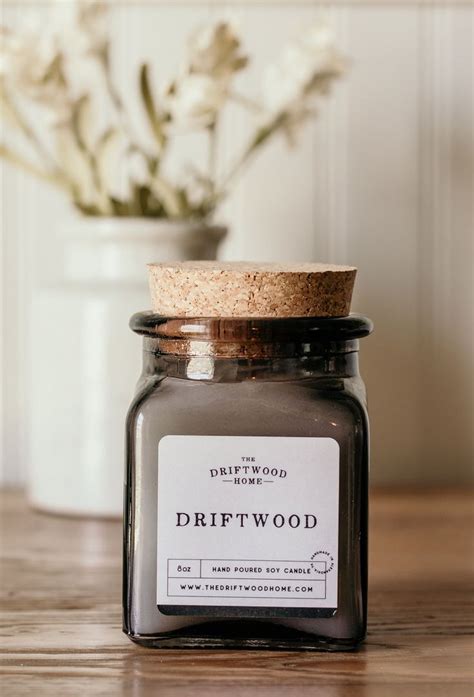 Apothecary Soy Candles Driftwood Soy Candles Natural Handpoured Driftwood Musk Spicy Citrus Musk