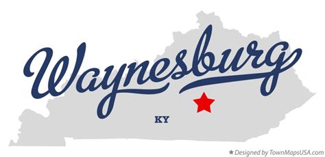 Map of Waynesburg, KY, Kentucky