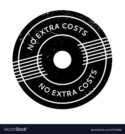 No Extra Costs Rubber Stamp Royalty Free Vector Image