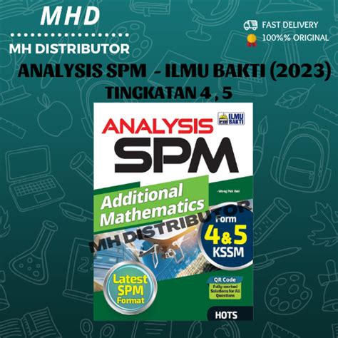 MHD Analysis SPM Additional Mathematics Tingkatan 4 5 Form 4 5 KSSM