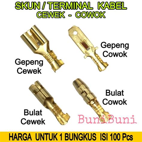 Jual SKUN Terminal Kabel GEPENG BULAT Tipe CEWEK FEMALE COWOK MALE