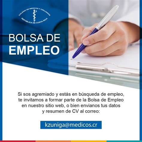 Bolsa De Empleo Colegio De M Dicos Y Cirujanos De Costa Rica