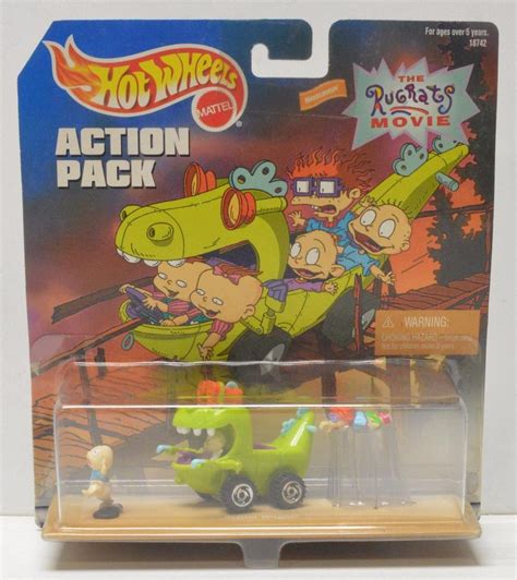 Rugrats Hot Wheels Action Pack Reptar Tommy Baby Dill Chuckie Nip Mattel