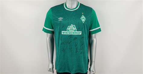 Teamsigniertes Aufstiegstrikot Des Sv Werder Bremen