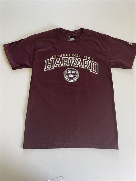 Rare CHAMPION Harvard University Crest Logo T-Shirt M… - Gem