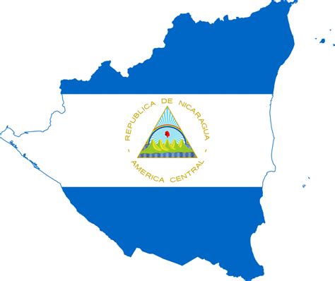 Flag Map Of Nicaragua Svg Cedice Libertad