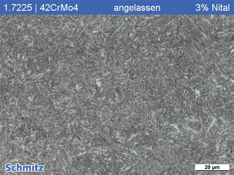 1.7225 | 42CrMo4 Härtungsgefüge (+QT) – Schmitz-Metallographie GmbH