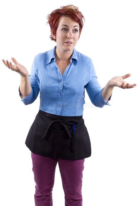 Blonde Kellnerin Ordnung Nimmt Stockbild Bild von motel mädchen